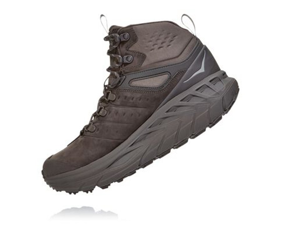 Hoka One One Mens Hiking Boots - Stinson Mid GORE-TEX - Brown - IRXC12436